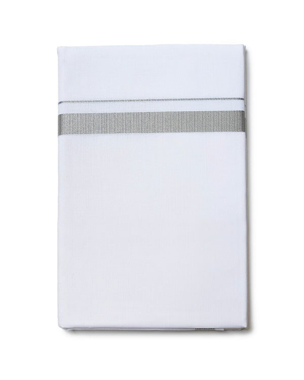 Men’s White Cotton Dhoti 2.00 Meter With Attractive  Silver Zari Border.