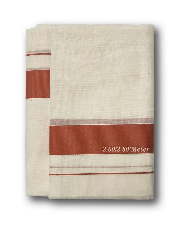 Pure Cotton Single Set Mundu for Women in Kerala - [2070]