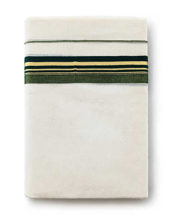 Men’s Cotton Cream Dhoti with Attractive Border [4204]