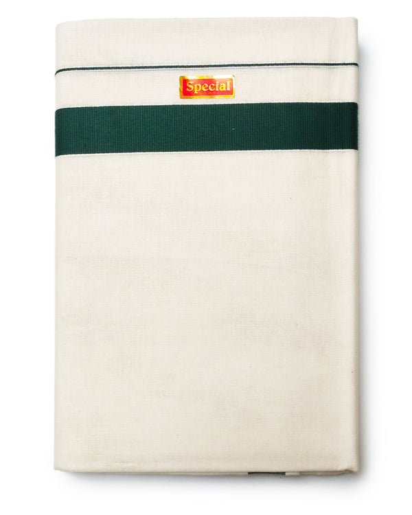 Men’s Cotton Cream Special Wedding Dhoti 1"Inch Attractive Border
