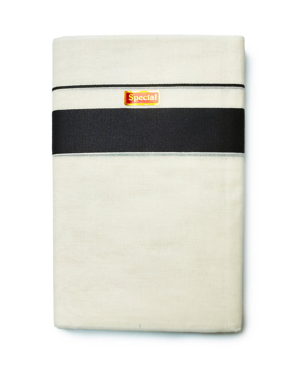 Men’s Cotton Cream Special Wedding Dhoti 1½" Inch Thick Border