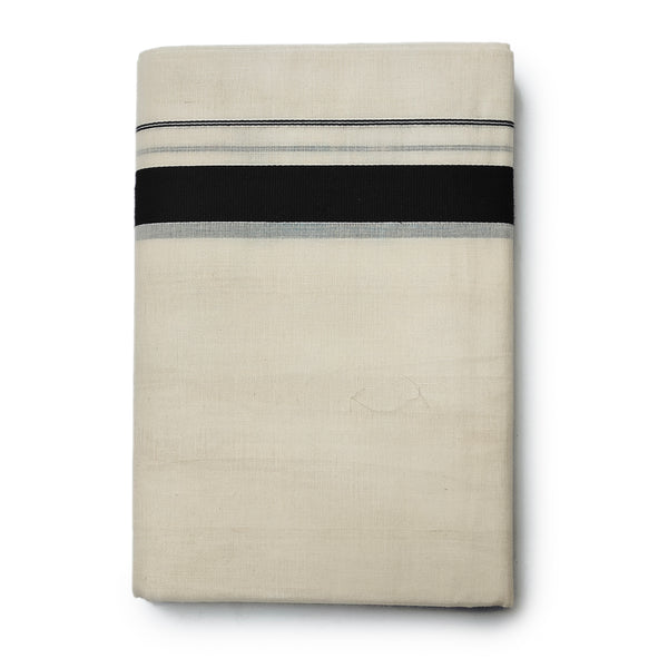 Men’s Cotton Cream Plain Dhoti 1’ Inch Attractive Border [2021]